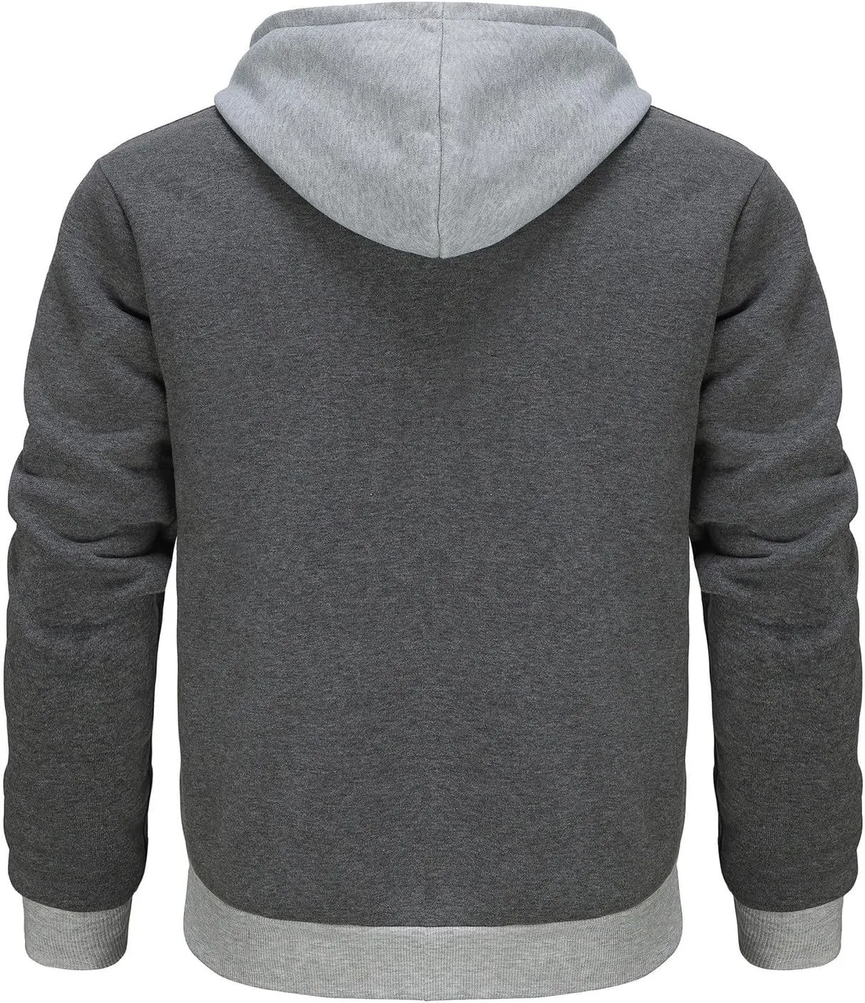 XIAXOGOOL Zip Up Hoodie Men Lightweight Fleece Lined Hoodies Drawstring Hooded Sweatshirt Workout Jacket With Pockets