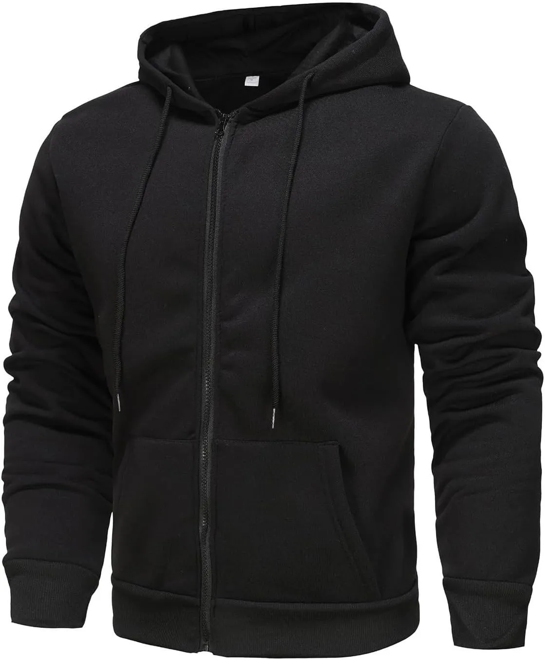 XIAXOGOOL Zip Up Hoodie Men Lightweight Fleece Lined Hoodies Drawstring Hooded Sweatshirt Workout Jacket With Pockets