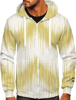 Ymosrh Men's Hoodies Zip Up Fashion Casual Zipper Gradient Tie-Dye Print With Hooded Sweatshirt Jacket Hoodies, XL-6XL