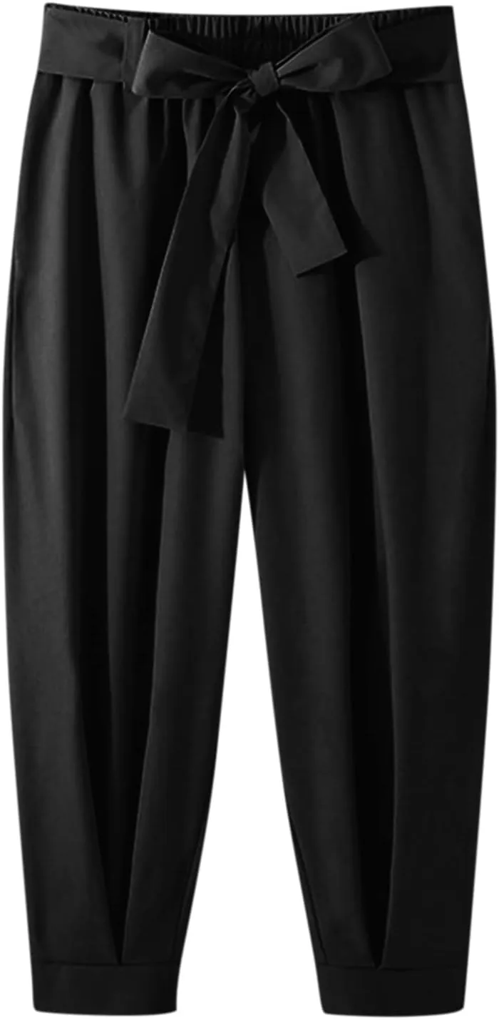 Ymosrh Men's Pants Cropped Slim Fit Dress Pants Tapered Ankle Casual Dress Pants Suit Men's, S-3XL