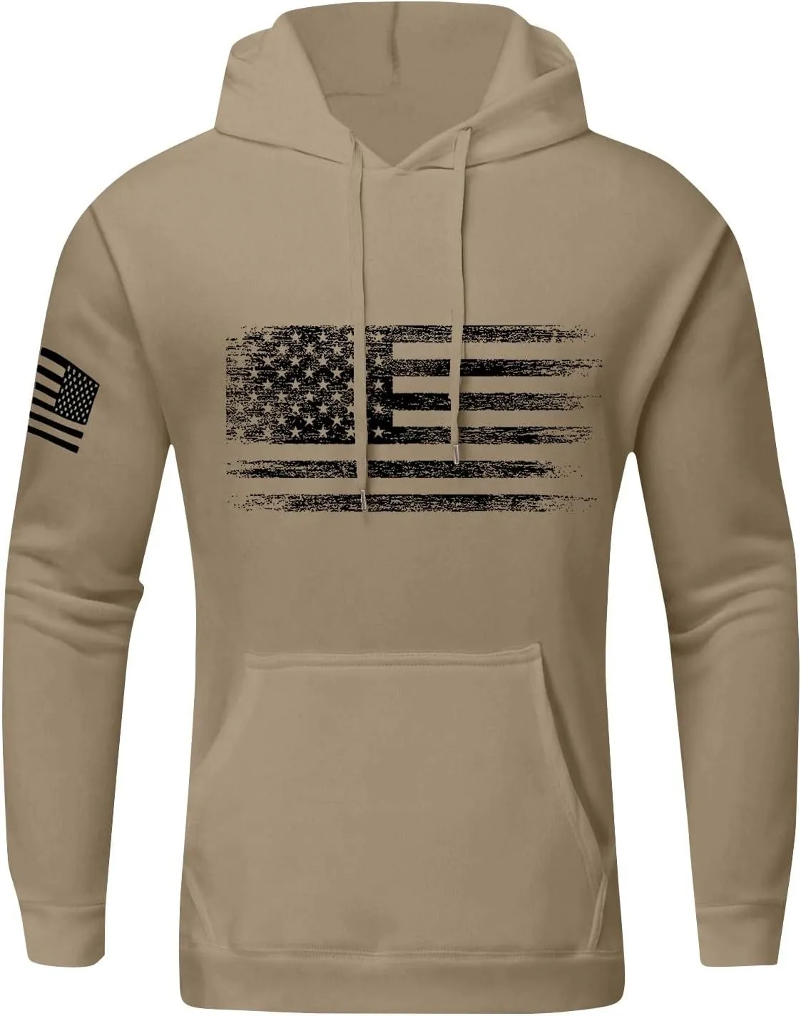 Ymosrh Men's Patriotic Hoodies USA Flag Print Hoodie Unisex Hooded Sweatshirt Pullover Casual Fashion Hoodies, M-6XL