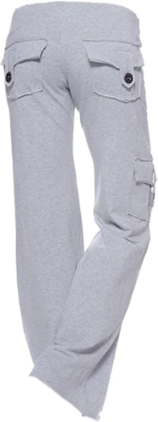 Yoga Flare Leggings for Women High Waisted Yoga Casual Pants Workout Leggings Cargo with Pockets Bootcut Yoga Pants