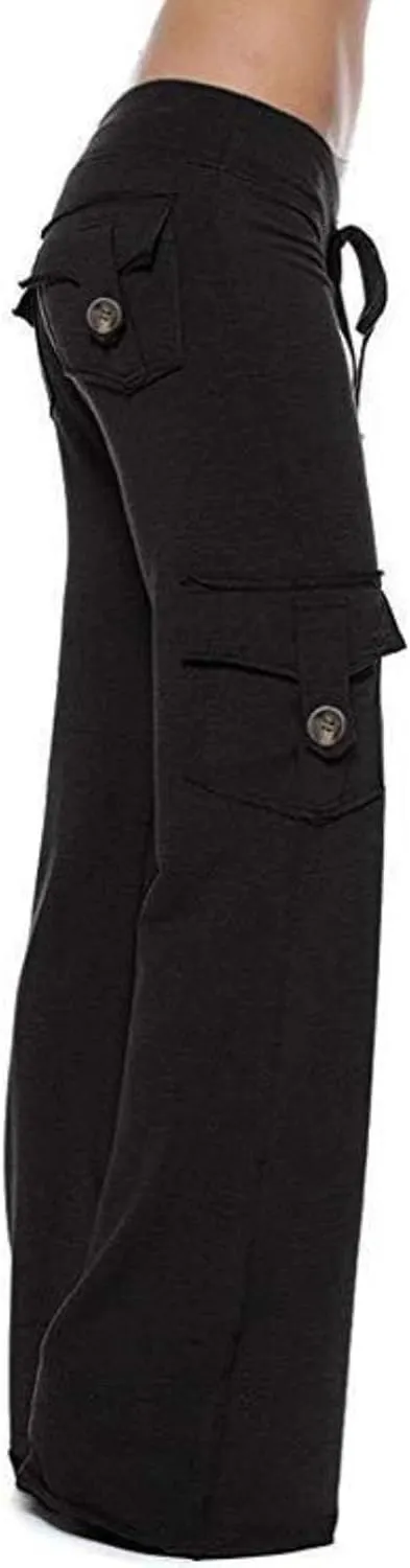 Yoga Flare Leggings for Women High Waisted Yoga Casual Pants Workout Leggings Cargo with Pockets Bootcut Yoga Pants