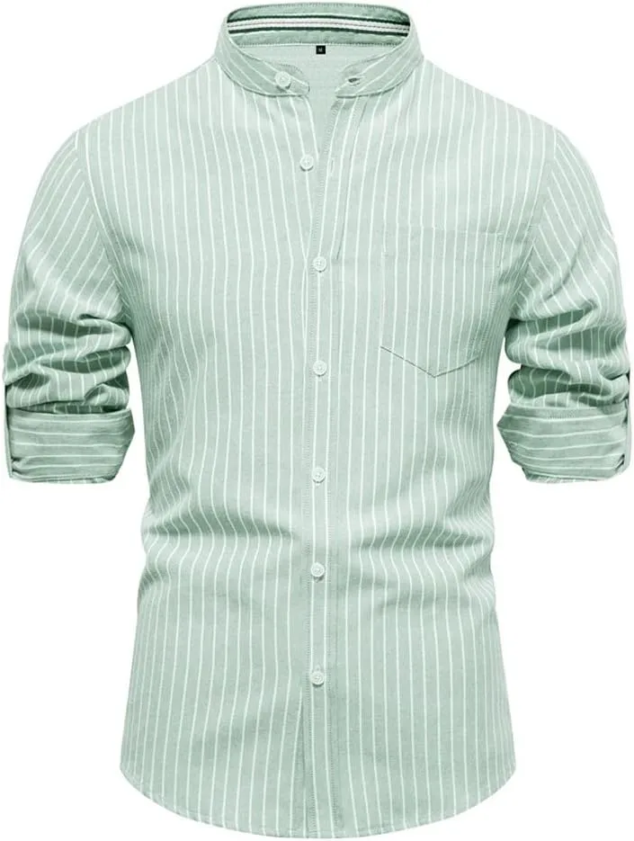 Youth Business Casual Striped Men's T-Shirt Shirt Men's Short-Sleeved Slim Lapel Shirt