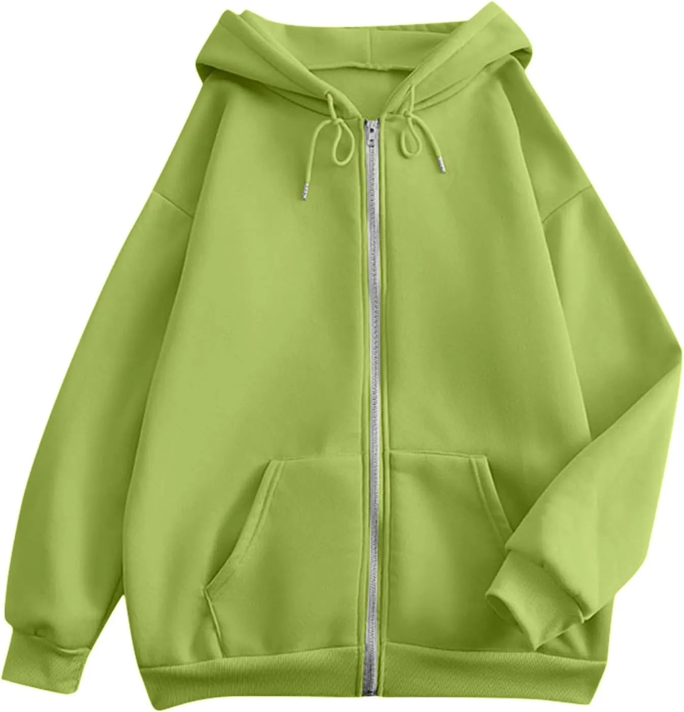 Zip Up Hoodie Women Fall Fashion 2024 Long Sleeve Zip Up Lightweight Sweatshirts Loose Fit Workout Plain Hoodie