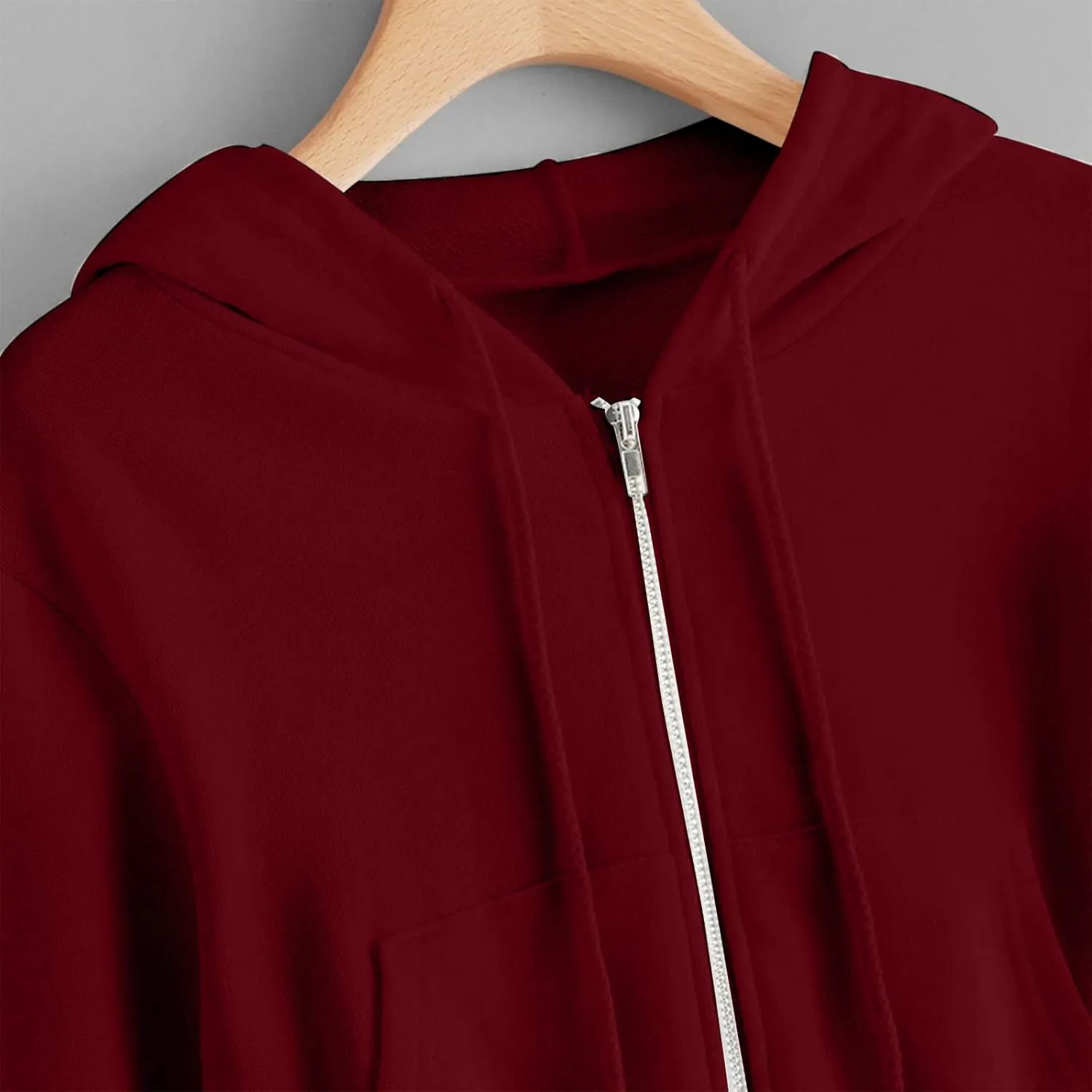 Zip Up Hoodie Women Hoodies for Teen Girls Crop Long Sleeve Sweatshirt Trendy Y2K Crop Tops Jacket with Pocket