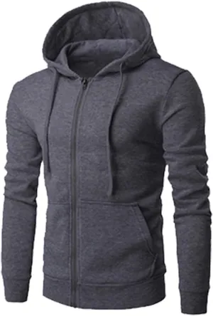 Zip Up Hoodies For Men Lightweight Full Zip Sweatshirt Pullover Athletic Sports Gym Casual Hooded Sweatshirts Jacket