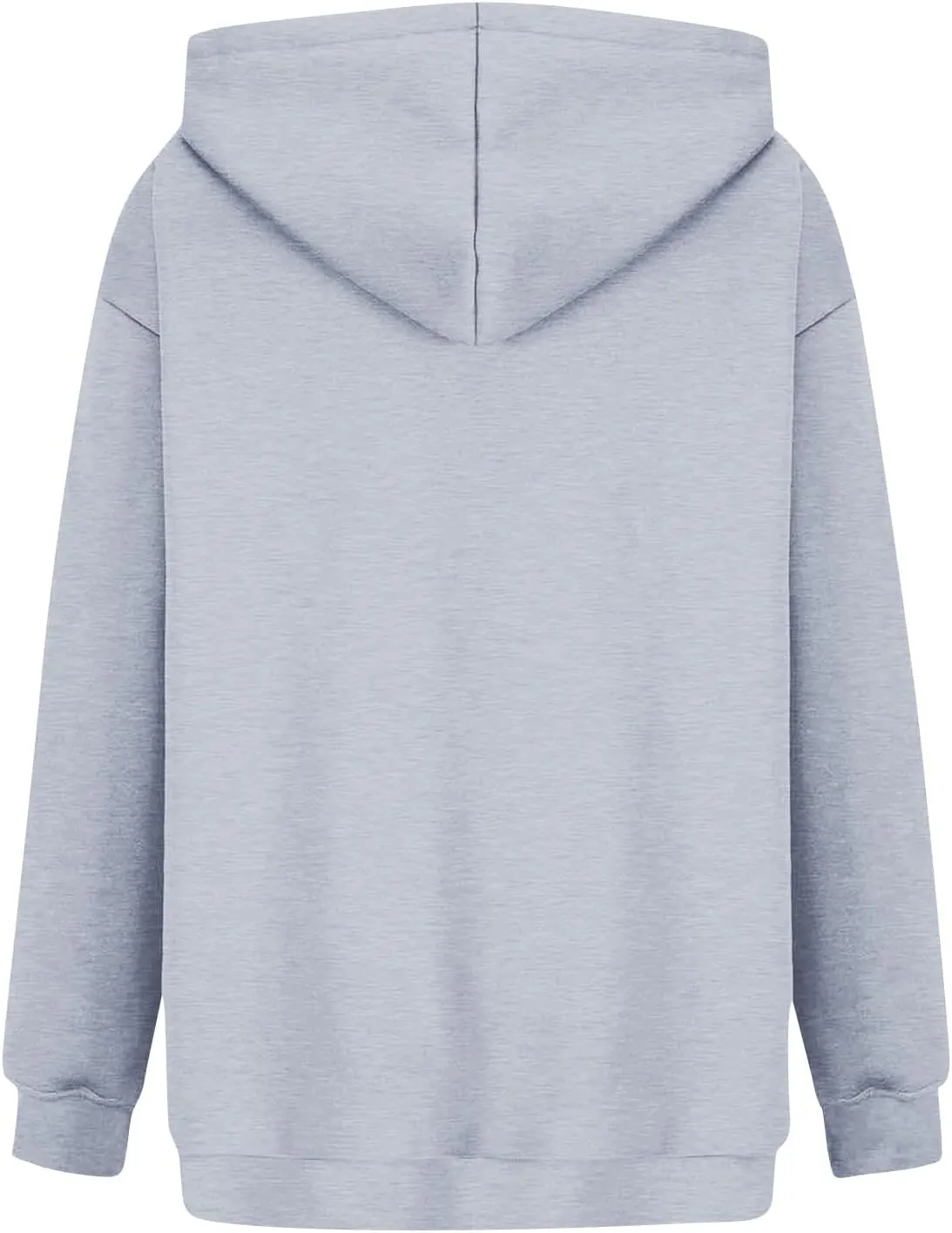 Zip Up Hoodies for Women 2024 Fall Long Sleeve Solid Color Sweatshirt Oversized Hooded Crewneck Outwear with Pockets