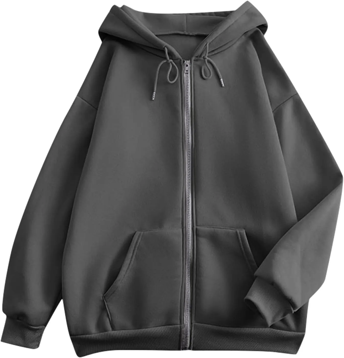 Zipper Hoodies for Women Plus Size Zip Up Hoodies Oversized Sweatshirts Y2K Jacket Pockets Patchwork T-Shirt Hoodie